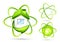 Green atomic illustrations