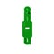 Green Audio jack icon isolated on transparent background. Audio cable for connection sound equipment. Plug wire. Musical