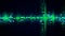Green audio waveform equalizer abstract techno background