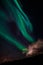 Green Aurora Borealis Northern lights shining with starlit sky, Nuuk, Greenland