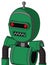 Green Automaton With Bubble Head And Square Mouth And Visor Eye And Single Antenna