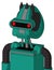 Green Automaton With Droid Head And Toothy Mouth And Visor Eye And Three Dark Spikes