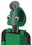 Green Automaton With Droid Head And Two Eyes And Radar Dish Hat