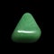 Green aventurine stone on black background