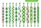 Green avocado handmade friendship bracelets set of threads or beads. Macrame normal pattern tutorial