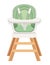 Green baby chair for feeding vector illustration isolated on white background