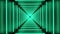 Green background.Design. An abstraction in which green squares compose a corridor and move forward at an angle.