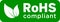 Green background logo Vector RoHs compliant icon or logo