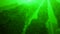 Green background. Motion.Large dark square walls in animation move at a fast speed.