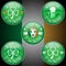 Green badges Kiss me I`m Irish