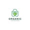 Green  bag nature logo design inspiration Premium Vector