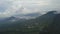 Green Bali landscape. Aerial drone view to Buyan lake and Bedugul village. Indonesia