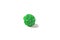 Green ball of thread on a white background decor item on a white background