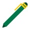 Green ballpoint pen vector icon flat isolated