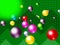 Green Balls Background Shows Brightness Colorful And Graph