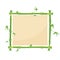 Green bamboo border. square bamboo frame