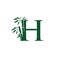 Green Bamboo H Letter Logo