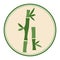 Green bamboo icon. Vector illustration