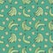 Green bananas icons pattern