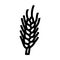 green barley plant line icon vector illustration