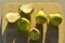 Green Bartlett pears
