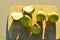 Green Bartlett pears