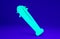 Green Baseball bat with nails icon isolated on blue background. Violent weapon. Minimalism concept. 3d illustration 3D