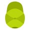 Green baseball cap icon, flat style.