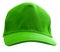 A green baseball cap is isolated