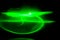 Green beam laser on a dark background. Abstraction