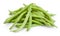 Green beans isolated on white background