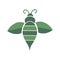 Green bee agricultural logo and icon