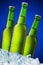 Green beer bottles