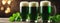 Green Beer Glasses for St. Patrick's Day Festivities