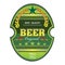 Green beer sticker