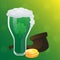 Green beer vector illustration