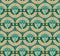 Green and beige floral and circles modern repeating pattern