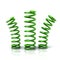 Green bended spring 3d illustration