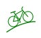 Green bike silhouette