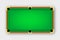 Green billiards table, top view. Snooker or pool sports equipment, recreation and hobby, competitive game. Vector