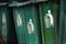 Green bin. please litter into bins symbol.
