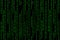 Green Binary Matrix on Black Background