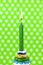Green birthday candle