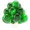 Green birthday helium balloon bunch party, celebration, anniversary decoration