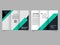 Green black abstract trifold brochure. Catalog Vector . Flyer for printing