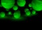 Green and black balls technology abstract background