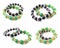 Green and black jewellery crystal