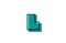 green black L line alphabet letter logo icon for company. Simple line design for business