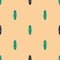 Green and black Mascara brush icon isolated seamless pattern on beige background. Vector