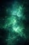 a green and black space filled with stars Ethereal Nebulous Cloud in Emerald Green with Expanding patterns